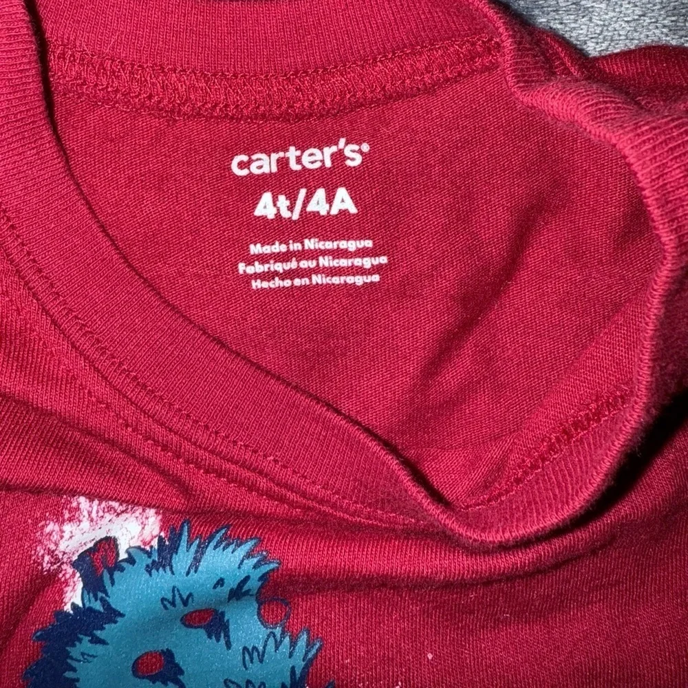 Carter's Red Monster Truck Kids Shirt, 4T